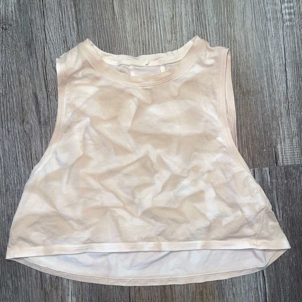 Lulu Lemon Tie Dye Beige Size XS/S Preowned Cropped Sleeveless Top